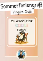 Vorschau - Poster - Sommerferiengruß Pinguinklasse - Deckblatt
