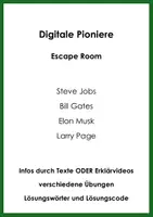 Vorschau - Arbeitsblätter - Digitale Pioniere (Escape Room) - Deckblatt