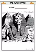 Vorschau - Unterrichtsreihen - Materialpaket Altes Ägypten: Komplette Unterrichtseinheit (inkl.Lösungen) + dazugehörige Klassenarbeit (inkl. Lösung), Bildkarten, Ausmalbilder - Seite 2