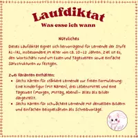 Vorschau - Stationenlernen - Laufdiktat: Was esse ich wann - Seite 1