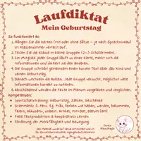 Vorschau - Stationenlernen - Laufdiktat: Mein Geburtstag - Seite 2