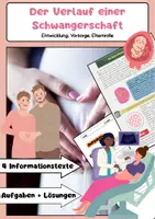 Vorschau - Arbeitsblätter - Der Verlauf einer Schwangerschaft Unterrichtsmaterial - Deckblatt