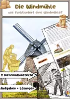 Vorschau - Arbeitsblätter - Die Windmühle - wie funktioniert eine Windmühle - Deckblatt