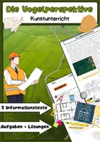 Vorschau - Arbeitsblätter - Die Vogelperspektive Kunstunterricht - Deckblatt