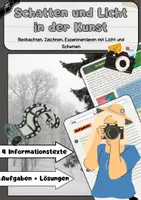 Vorschau - Arbeitsblätter - Schatten und Licht: Tiefe, Kontrast, Chiaroscuro (Kunstunterricht) - Deckblatt