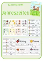 Vorschau - Fördermaterial/Inklusion - Klettmappen: Jahreszeiten (vom Bild zum Wort) - Deckblatt
