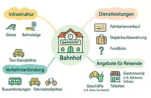 Vorschau - Arbeitsblätter - Arbeitsblätter zum Thema "Bahnhof" + Lösung & MP3 + Mindmap + Infografik - Seite 2