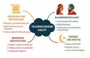 Vorschau - Arbeitsblätter - Arbeitsblätter zum Thema "Tausendundeine Nacht" + Lösung & MP3 + Mindmap + Infografik - Seite 2