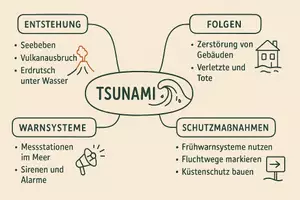 Vorschau - Arbeitsblätter - Lernposter + AB mit Fragen zum Thema "Tsunamis" + Lösungsblatt + Mindmap + Infografik - Seite 3