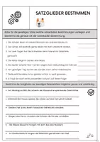 Vorschau - Präsentationen/Tafelbilder - Satzglieder bestimmen und üben - Deckblatt