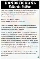 Vorschau - Stundenentwürfe - Kunstprojekt "Fallende Blätter - von grün zu braun" Herbstlicher Kunstunterricht - Seite 1