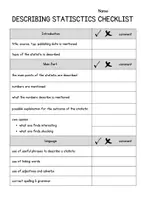 Vorschau - Arbeitsblätter - Describing a Statistic: Checklist - Deckblatt