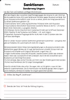Vorschau - Arbeitsblätter - Europäische Union: Sanktionen am Bsp. Ungarn - Deckblatt
