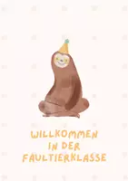 Vorschau - Mal- und Bastelvorlagen - Willkommen in der Faultierklasse – Liebevolles Poster für dein Klassenzimmer - Seite 1