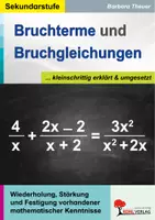 Vorschau - Arbeitsblätter - Bruchterme und Bruchgleichungen – Kleinschrittig erklärt und umgesetzt | Definitionsbereich, Hauptnenner, quadratische Gleichungen, Bruchrechnung | Mathematik Sekundarstufe I II Klasse 8-13 Lösungen - Deckblatt