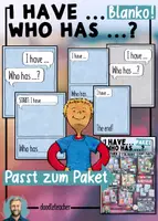 Vorschau - Bildkarten - I have ... Who has ... - Blanko Karten - Deckblatt