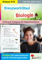 Vorschau - Arbeitsblätter - Kreuzworträtsel Biologie Klasse 9-10 | Biologie Sekundarstufe I Klasse 9-10 | Genetik, Evolution, Neurobiologie, Ökologie, Zellbiologie, Hormone, Sinnesorgane, Lösungen - Deckblatt