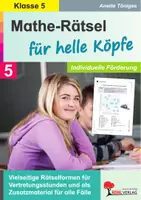 Vorschau - Arbeitsblätter - Mathe-Rätsel für helle Köpfe Klasse 5 | Kreuzzahlrätsel, magische Quadrate, Grundrechenarten, Geometrie, Domino | Mathematik Sekundarstufe I Klasse 5 Lösungen - Deckblatt
