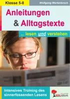 Vorschau - Arbeitsblätter - Anleitungen und Alltagstexte lesen und verstehen | Beipackzettel, Fahrpläne, Rechnungen, Gebrauchsanleitungen, Wäschepflege, Stadtplan | Deutsch Sekundarstufe Klasse 5-8 Lösungen - Deckblatt