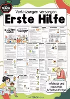 Vorschau - Arbeitsblätter - Erste Hilfe - Verletzungen versorgen - Deckblatt