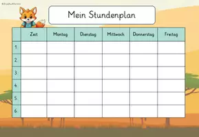 Vorschau - Arbeitsblätter - Stundenplan für eine Fuchsklasse - Seite 2