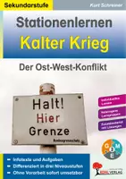 Vorschau - Arbeitsblätter - Stationenlernen Kalter Krieg | Der Ost-West-Konflikt | Von der Teilung bis zur Wiedervereinigung | differenziert in 3 Niveaus mit Lösungen - Deckblatt