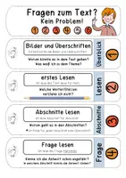 Vorschau - Fördermaterial/Inklusion - Lesefächer und Merkblatt (Fragen zum Text, Lesestrategien) - Seite 1