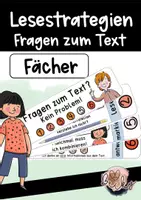 Vorschau - Fördermaterial/Inklusion - Lesefächer und Merkblatt (Fragen zum Text, Lesestrategien) - Deckblatt