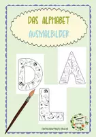 Vorschau - Mal- und Bastelvorlagen - Das Alphabet: Ausmalbilder doodle - Deckblatt