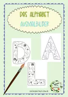 Vorschau - Mal- und Bastelvorlagen - Das Alphabet: Ausmalbilder doodle - Seite 1