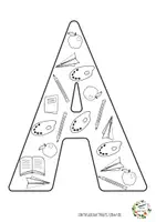 Vorschau - Mal- und Bastelvorlagen - Das Alphabet: Ausmalbilder doodle - Seite 2