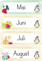 Vorschau - Präsentationen/Tafelbilder - Tafelkalender Pinguinklasse – Wetter, Datum & Jahreszeiten mit dem Klassentier Pinguin - Seite 3