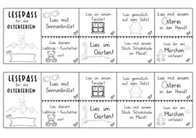 Vorschau - Mal- und Bastelvorlagen - Lesepass Osterferien - Seite 1