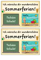 Vorschau - Mal- und Bastelvorlagen - Feriengruß "Wundeschöne Sommerferien" zum Beispiel als Zeugnisbeigabe - Seite 2