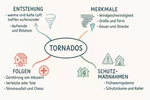Vorschau - Arbeitsblätter - AB mit Fragen zum Thema "Tornados" + Lösungsblatt + Mindmap + Infografik - Seite 2