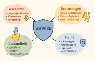 Vorschau - Arbeitsblätter - Arbeitsblatt "Wappen" + Onlineübung & MP3 + Mindmap + Infografik - Seite 2