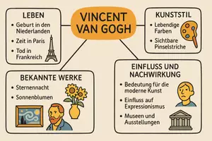 Vorschau - Arbeitsblätter - AB mit Fragen zum Thema "Vincent van Gogh" + Lösungsblatt + Mindmap + Infografik - Seite 3