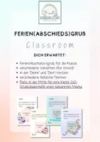 Vorschau - Bildkarten - Feriengruß, Abschiedsgruß, Grundschule, Mitgebsel, Geschenk - Deckblatt