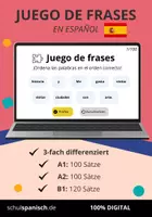 Vorschau - Fördermaterial/Inklusion - Spanische Grammatik: Satzbau A1-B1 - Deckblatt