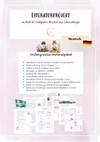 Vorschau - Unterrichtsreihen - Literaturprojekt_Michel aus Lönneberga_neu - Deckblatt