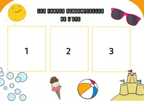 Aperçu - Cartes / Images - Images séquentielles sur l'été - Maternelle - Page 1