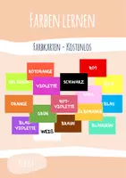Vorschau - Bildkarten - Farben lernen - Farbkarten - 16 Stück - kostenlos - Deckblatt