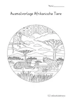 Vorschau - Arbeitsblätter - 32 Besondere afrikanische Tiere als Ausmalvorlage 🐘🌍🎨 - Seite 3