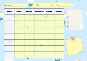 Vista previa - Para docentes: organización, planificación y formación - planificador semanal flores y corazones - página 2