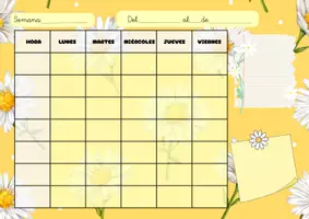 Vista previa - Para docentes: organización, planificación y formación - planificador semanal flores y corazones - página 3