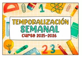 Vista previa - Hojas de trabajo - Temporalización semanal curso 25-26 - Portada