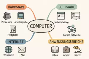 Vorschau - Arbeitsblätter - Arbeitsblatt zum Thema "Computer" + Onlineübung & MP3 + Mindmap + Infografik - Seite 2