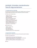 Vorschau - Arbeitsblätter - Lehrblatt Schreiben mit verschiedenen Übungsaufgaben und Lösungen - Seite 1