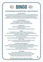 Vorschau - Arbeitsblätter - Kennenlern Bingo Oberstufe - Englisch Edition - Seite 1