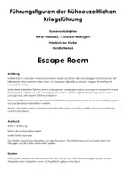 Vorschau - Arbeitsblätter - Führungsfiguren der frühneuzeitlichen Kriegsführung (Escape Room) - Seite 1